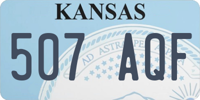 KS license plate 507AQF