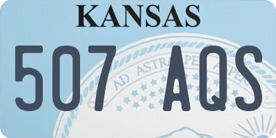 KS license plate 507AQS