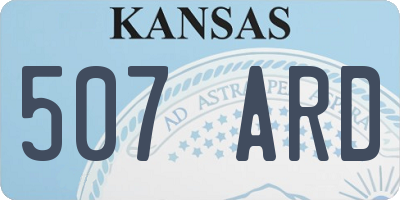 KS license plate 507ARD