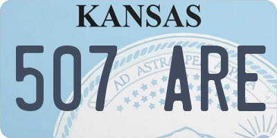 KS license plate 507ARE