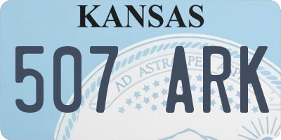 KS license plate 507ARK