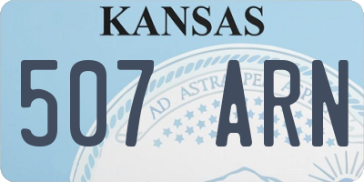 KS license plate 507ARN