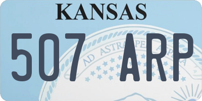 KS license plate 507ARP