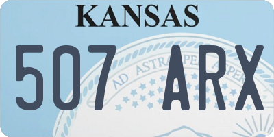 KS license plate 507ARX