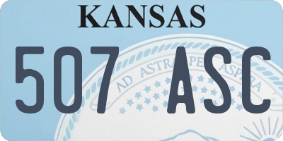 KS license plate 507ASC