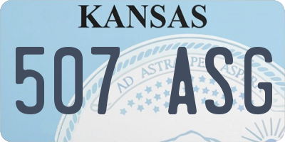 KS license plate 507ASG