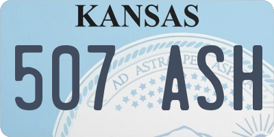 KS license plate 507ASH