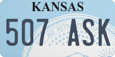 KS license plate 507ASK