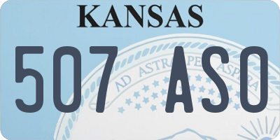 KS license plate 507ASO