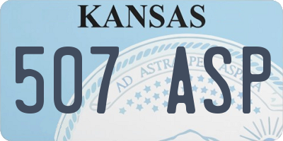 KS license plate 507ASP