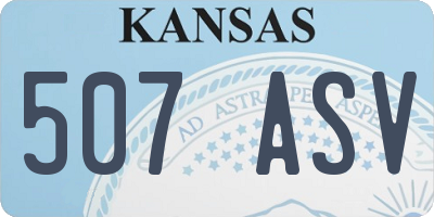 KS license plate 507ASV