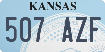 KS license plate 507AZF