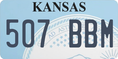 KS license plate 507BBM