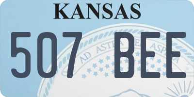 KS license plate 507BEE