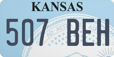 KS license plate 507BEH