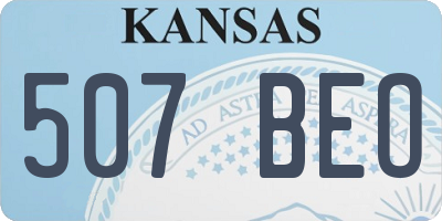 KS license plate 507BEO