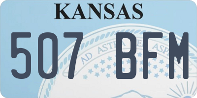KS license plate 507BFM