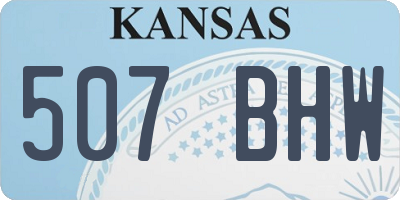KS license plate 507BHW