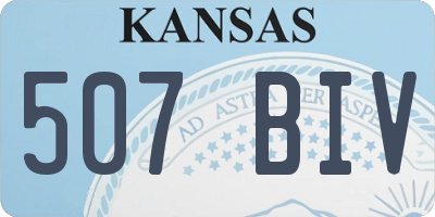 KS license plate 507BIV