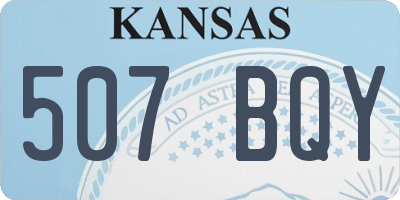 KS license plate 507BQY