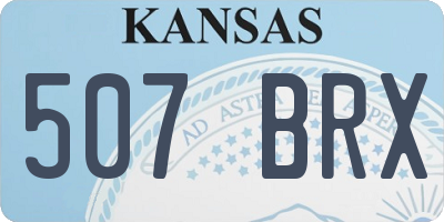 KS license plate 507BRX