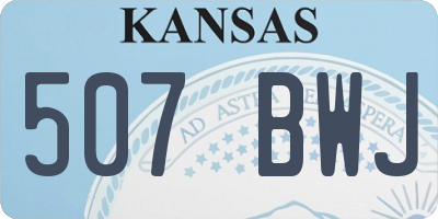 KS license plate 507BWJ