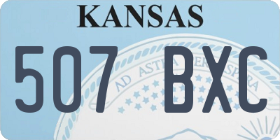 KS license plate 507BXC