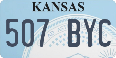 KS license plate 507BYC