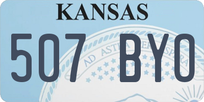 KS license plate 507BYO
