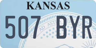 KS license plate 507BYR