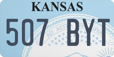 KS license plate 507BYT