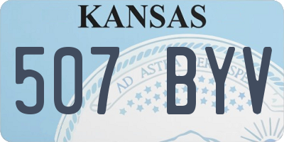 KS license plate 507BYV