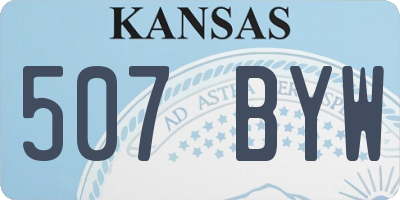 KS license plate 507BYW