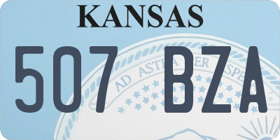 KS license plate 507BZA