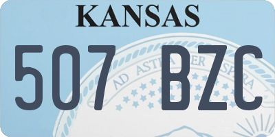 KS license plate 507BZC