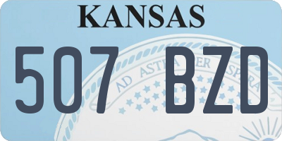 KS license plate 507BZD