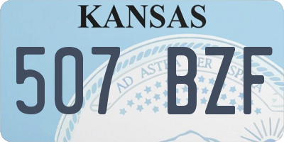 KS license plate 507BZF