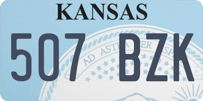KS license plate 507BZK
