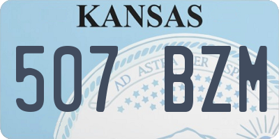 KS license plate 507BZM
