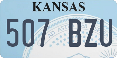 KS license plate 507BZU