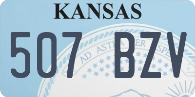 KS license plate 507BZV