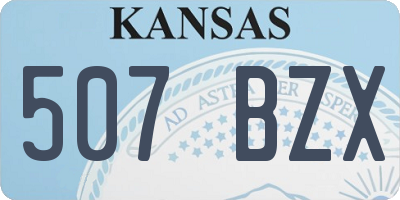 KS license plate 507BZX