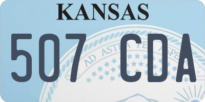 KS license plate 507CDA