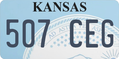 KS license plate 507CEG