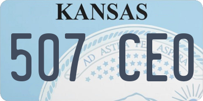 KS license plate 507CEO
