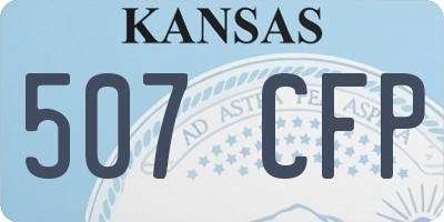 KS license plate 507CFP