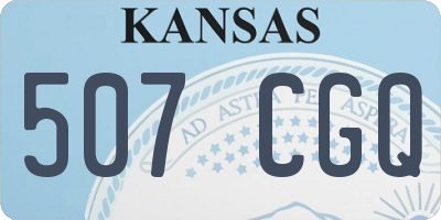 KS license plate 507CGQ
