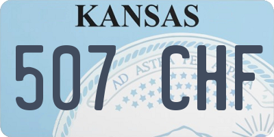 KS license plate 507CHF