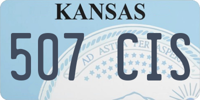 KS license plate 507CIS