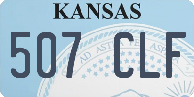 KS license plate 507CLF